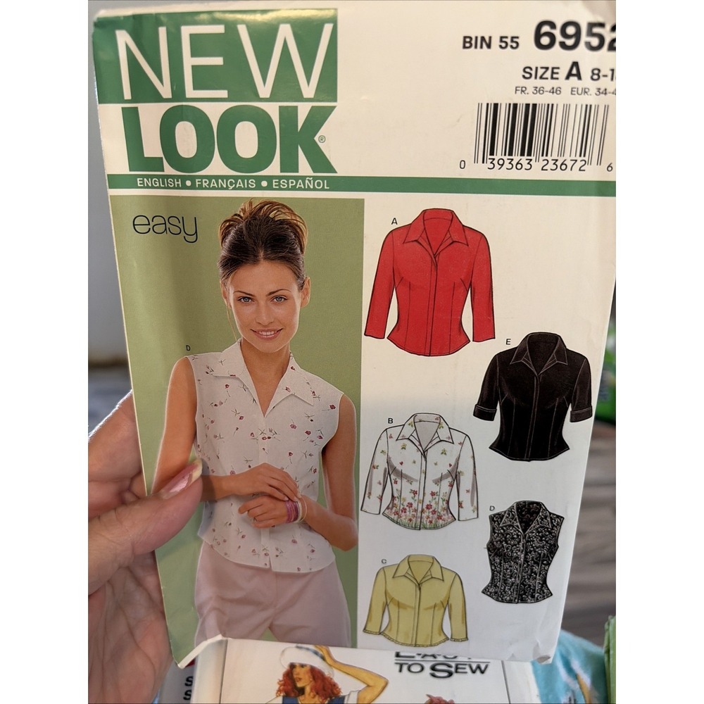 New Look 6952 Ladies Blouse Sewing Pattern Size 8-18 Uncut Easy to Sew